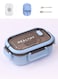 YAH HealthyLife Bento Lunch Box with Sauce Box - BPA-Free, Leak-Proof, 2 Stackable Layers with 6 Compartments, Microwave &amp; Dishwasher Safe, Includes Cutlery &amp; Handle for Easy Carrying