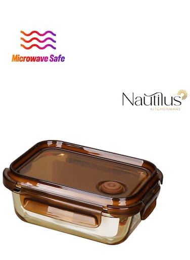 Crystal fresh Food Container 1040ml High Borosilicate Glass And Pp Lid
