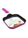 Premium Non-Stick Ceramic Square Mini Fry Pan, Induction &amp; Oven Safe Cookware 14 Purple