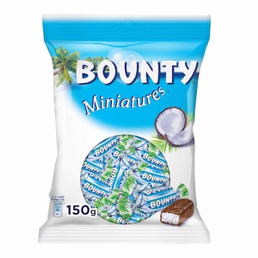 Bounty Chocolate Miniatures  150g, 14 Chocolate Bars