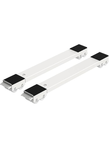 moblies Washing Machine Base Transport Roller for Washing Machine Dryer Fridge up to 300 kg with 24 Wheels Brake 44.5-72 cm Expandable White