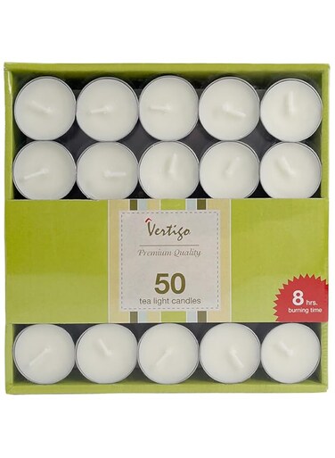 Vertigo Tea Light Candles 23g 50pcs Box