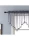 PearAge Sheer Voile Beaded Ascot Rod Pocket Curtain Valance Grey 51x 24 Inches (Grey)