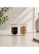 Double Wall Glass Estikana Tumblers Set of 2 Insulated Clear Tea &amp; Coffee Glasses for Hot Drinks, Blue, DG895 (100ML, 2 Piece Set)