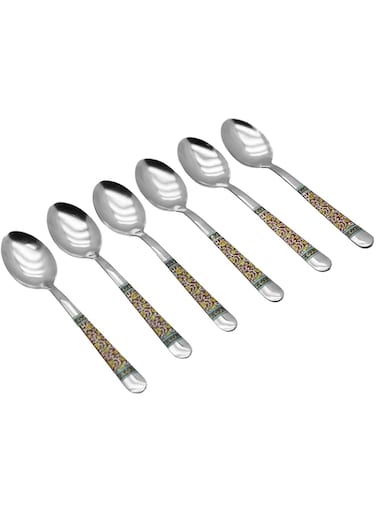 RK TEA SPOON RED D&Eacute;COR , RED, RK0077, 6 PC SET