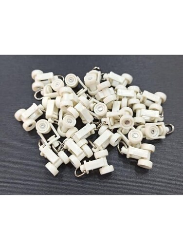 FAPBADRI Runners/Sliders for M Track/Curtain Channel - Ivory Colour - 50 Pieces.