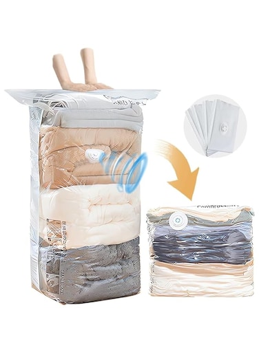MostNow 4 Pack Vacuum Storage Bags,Jumbo Space Saver Bags with Electric Air Pump, Storage Vacuum Sealed Bags for Clothes, Comforters, Blankets, Bedding
