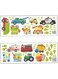 BPA&reg; Cartoon Cars Wall Decal Car Removable Wall Sticker for Kids Room Nursery Decor