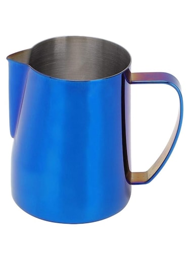 Zwindy 600ml High Capacity Stainless Steel Milk Frothing Cup Fashional Coffee Pitcher for Home and Coffee Shop Office.(Blue)