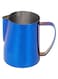 Zwindy 600ml High Capacity Stainless Steel Milk Frothing Cup Fashional Coffee Pitcher for Home and Coffee Shop Office.(Blue)