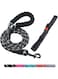 Yuroochii Heavy Duty Dog Leash - Comfortable Padded Handle, 5 ft Long - Dog Leashes for Small Medium Large Dogs (Leash+Collar M Neck 25-40cm, Black)
