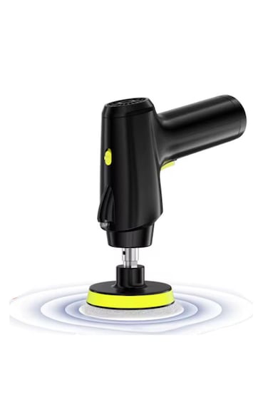 Cordless Car Polishing Machine, 3-Speed Brushless Motor, 2000mAh Battery, 3 Polishing Heads