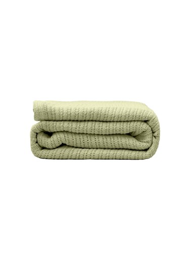 Premium Organic Cotton Hypoallergenic Soft Warm and Cozy Breathable Thermal Blanket 180 X 240 for All Seasons Green