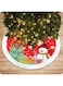 Generic 48x48 Red Checkered Christmas Tree Dress with Santa &amp; Snowman for Holiday Parties