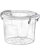 Cleany Genie Hobby Life Clear Plastic Food Storage Container with Airtight Lid, Round, 1.1 Litre