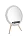 Dpofirs LED Lighted Makeup Mirror, with Wireless Charging Phone Stand, 2 Colors Dimmable, LED Vanity Mirror, for Bedroom Makeup