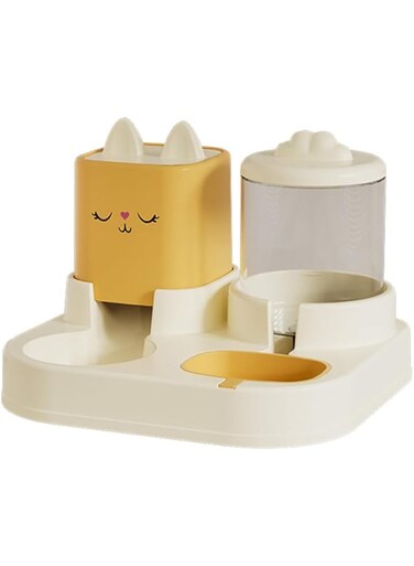 TOMVAES Cat Automatic Feeder, Dog Feeder and Water Dispenser, Pet Waterer, Small Medium Big Animals Dispenser &amp; Food Bowl, Kitten Puppy Feeding Dispenser, 4000ml