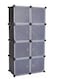 Multi-functional 8 Cells Modular Detachable Storage Cube Cabinet