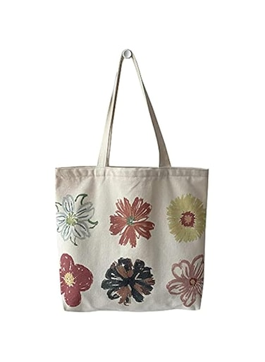 Women canvas Tote Bag for Women Shoulder Bag with zipper Work Beach Travel and Shopping Grocery Bag