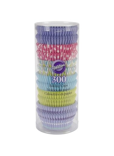 Wilton Multicoloured Pastel, Chevron/Dots/Stripes Baking Cases, Standard, Pack of 300