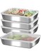 Stainless Steel Lunch Box 6-Pack,Stackable Snack Storage Boxes, Lid Food Container, Reusable Food Storage Container for Travel and Work, Dishwasher Safe, Freezer Safe