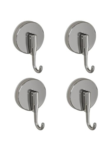 MOALO Suction Cup Hooks Bathroom No Drilling Strong Hooks Removable Waterproof Reusable Vacuum Wall Hook Tile Bathroom Kitchen Glass Wall (4 Pack) (grey)