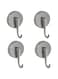 MOALO Suction Cup Hooks Bathroom No Drilling Strong Hooks Removable Waterproof Reusable Vacuum Wall Hook Tile Bathroom Kitchen Glass Wall (4 Pack) (grey)