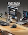 ProtoArc Ergonomic Mouse, EM11 NL Bluetooth Rechargeable Wireless Vertical Mouse, 3 Multi-Device Connectivity for Computer/PC/Laptop, 2.4GHz Optical Mice for Windows, Mac OS, Black