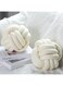 Namalu 2 Pieces Knot Ball Pillows Round Plush Aesthetic Cushion Pillows Soft Stress Relieving Cute Decorative Knotted Pillows for Kids Bed Sofa Bedroom Decor (Cream White, 7.87 Inches)