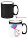 Color Changing Heat Sensitive Ceramic Mug, Image Revealed When HOT Liquid is Added! Cat holding Baloons