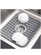 Sink Mats for Bottom of Kitchen Sink, PVC Eco-friendly Sink Protectors for Kitchen Stainless Steel Sink, Quick Draining Dish Drying Mat, Heat Resistant, Dark Grey, 1 PACK [14.17*11.81in]