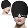 WILD+ Headache Relief Cap, Migraine Relief Cap, Reusable Migraine Relief Cap, Heat Cold Compress Wrap Ice Hat Migraine, Ice Cap for Migraines Used for Sinusitis/Tension/Stress/Puffy Eye（Black）
