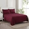 CRAFT FOAMCRAFT&Acirc;&reg; Striped 4-Piece Bed Sheet Set - Burgundy Microfiber Bedding Set with Deep Pocket Fitted Sheet &amp; Pillow Shams