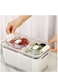 Fridge Organizers and Storage, Medium 3-in-1 Draining Crisper with Strainer for Fruits Vegetables Airtight Vent &amp; Drain Organizer White