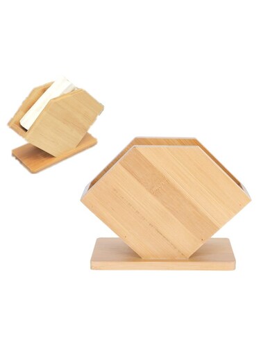 Bamboo Napkin Holder for Dining Table &amp; Kitchen Decor - Perfect for Weddings &amp; Restaurant Use