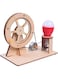 SYOSI Wooden Hand Cranked Generator, Science Kit Manual Generator Toy, Physics Experiment Puzzle Light Bulb, Science Experiments for Kids Age 6-14, Light Bulb Color Random