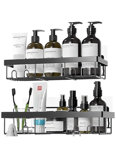 Sulfar Bathroom Shelf, Bathroom Wall Shelf No Drilling Stainless Steel Shower Shelves for Bathroom Storage (2 Pack)