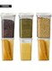 Airtight Food Storage Containers Set of 6 Food Grade Plastic Sealed Storage Tank with Lock Lids Kitchen Pantry Organization Storage Jars Moisture Proof for Candy Coffee Cereal (6PCS 1000ML)