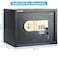 Rubik Large Safe Box A4 Documents Size for Home Office with Key and Pin Code Keypad for Cash Documents Jewelry Passports RB30AJ (38x30x30cm) (Black)