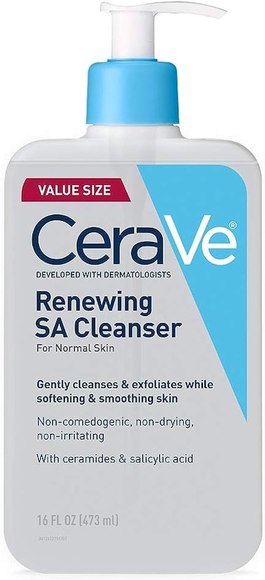 CeraVe Salicylic Acid Cleanser   16 Ounce   Renewing Exfoliating Face Wash With Vitamin D for Normal Skin   Fragrance Free

