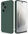 Case for Honor 300 Pro 5G, Liquid Gel Rubber Bumper Case with Soft Microfiber Lining Cushion Slim Shockproof Protective with Camera Protection Cover for Honor 300 Pro (Green)