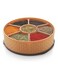 Nebula Spice Box with Spoon &ndash; 23cm Diameter, 7cm Height 7 Dividers for Spices, Masalas, and Dry Ingredients Airtight Lid