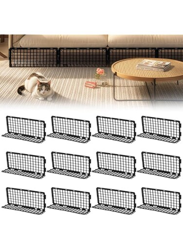 Ssumght Under Couch Blocker, Under Bed Blocker for Pets Toys Barrier,12 Pack Furniture Couch Guards Bumper for Stopping Cats Dogs from Getting Under Sofa Gap,37 * 17cm,Total Length 442cm
