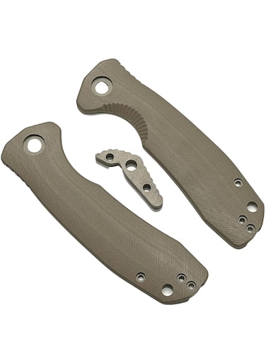 Western Active Honey Badger Knife Replacement Handle, Replacement Handle Kit for Honey Badger Knives in G10 with Backspacer, Compatible with Knives with Left/Right Pocket Clip