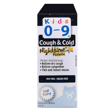 Kids 0-9 Cough &amp; Cold Night Time Formula Syrup 100ml