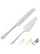 Serving Set, Cake Pie Pastry Servers, Stainless steel Cake Knife and Server Set Perfect For Birthday, Wedding, Parties and Events (Silver)