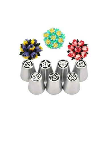 Baby Russian Tulip Flower Cake Cream Pastry Baking Decoration Tools 7 Pieces Set
