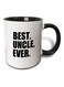Best Uncle Ever Printed Mug Black/White