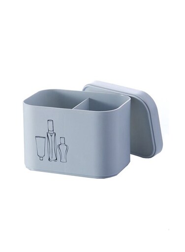 Plastic Vanity Desk Makeup Tools Cosmetic Perfume Organizer Storage Box With Lids