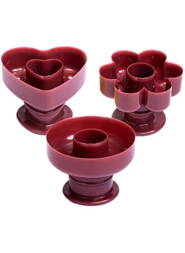 Luxshiny 3pcs Donut Maker Cutter Creative Non-stick Doughnut Molds Reusable Biscuit Stamp Mould Biscuit Stamp Mould Home Kitchen DIY Baking Tool